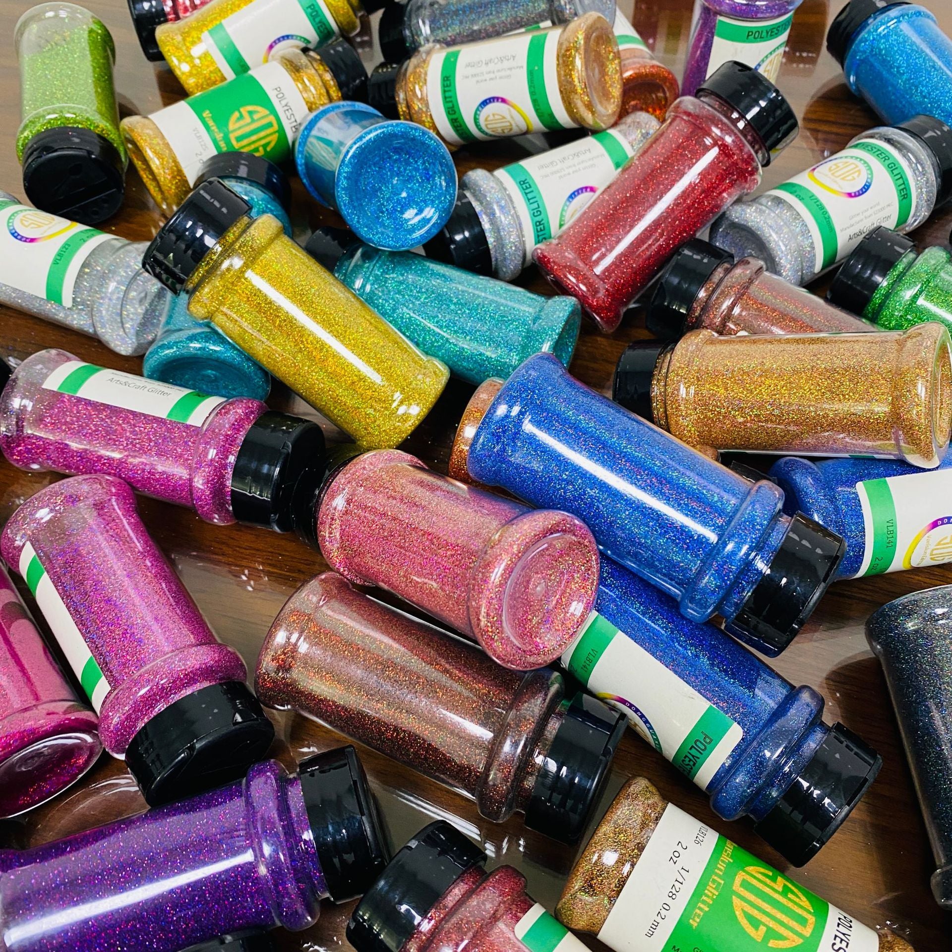 Wholesale Holographic Bottle Glitter Nail Art Colorful Sequins